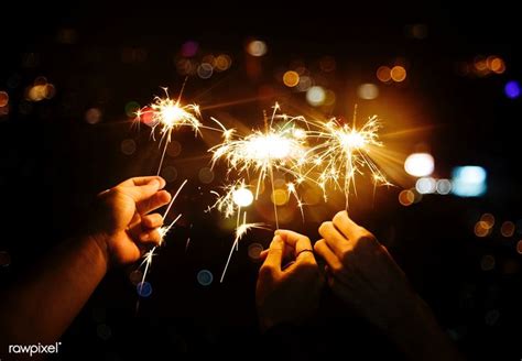 Download Premium Image Of Celebrating With Sparklers In The Night