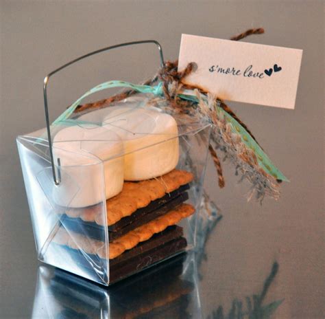 Smore Box Wedding Favors With Place Cards The Creative Bag Blog S