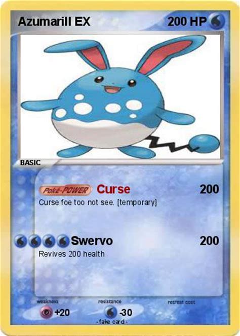For instance, the shining gyarados card. Pokémon Azumarill EX 1 1 - Curse - My Pokemon Card