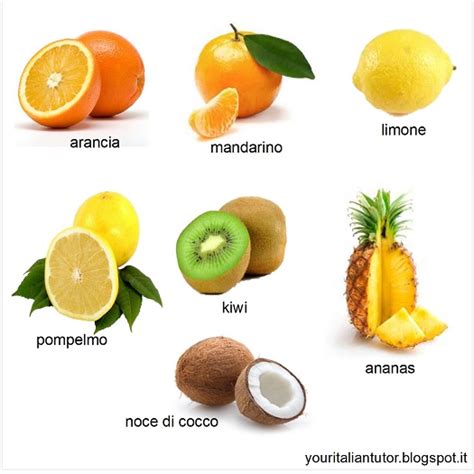 Your Italian Tutor Italian Vocabulary La Frutta Fruit