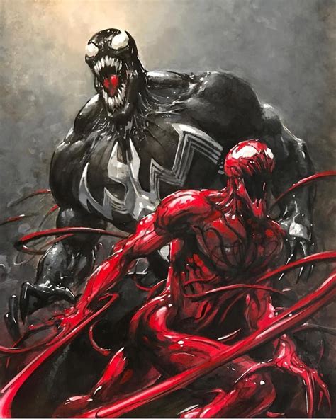 Art On Instagram By Clayton Crain Venom And Carnage With