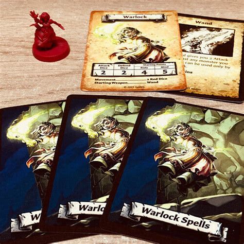 Heroquest 2021 Warlock Hero Cards Mythic Tier Stretch Goal Hasbro