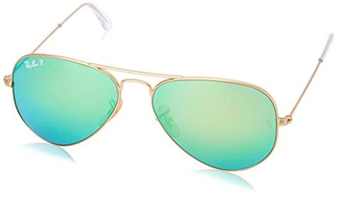 Ray Ban 3025 Aviator Large Metal Non Mirrored Polarized Sunglasses In Green Lyst