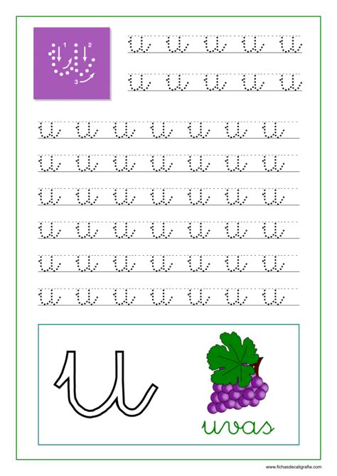 Fichas Vocales Mayusculas Para Imprimir Ficha Lectoescritura Letra U Images