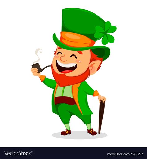 Saint Patrick Day Cartoon Character Leprechaun Vector Image