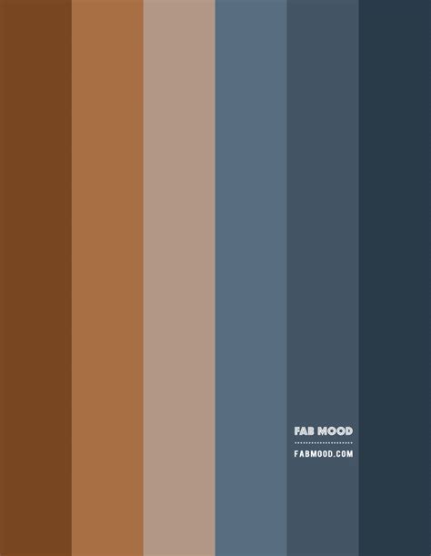 22 Blue Brown Color Palette Deonalyce