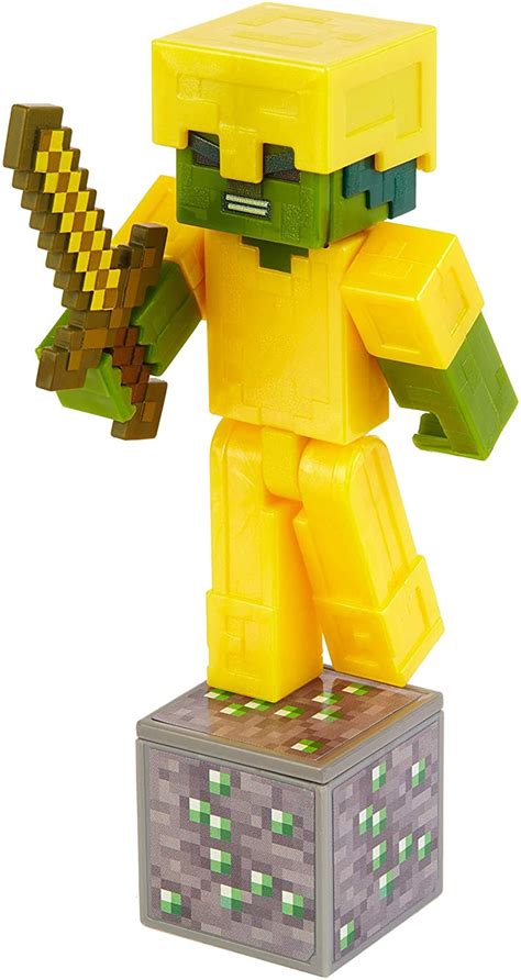 Minecraft Comic Maker Zombie In Gold Armor 325 Action Figure Mattel