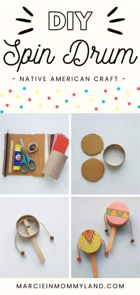 Easy Native American Spin Drum Craft For Kids Marcie In Mommyland