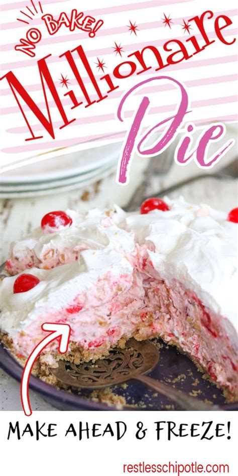 easy millionaire pie is a creamy vintage dessert that s jam packed with coconut maraschino