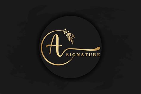 Premium Vector Luxury Signature Logo Design Initial A Handwriting