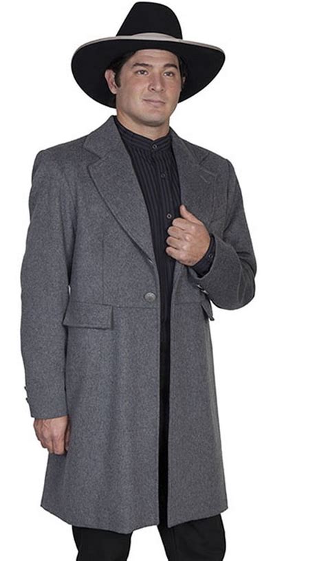 Scully Western Coat Men Wool Polyester Button Frock Fully Lined 520929