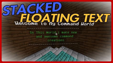 Minecraft Bedrock Commands, How To Make Stacked Floating Text... - YouTube