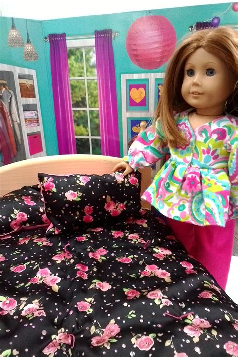 Flannel Pajamas 18 In Doll Clothes Fits American Girl Dolls Floral