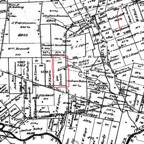 Land Ownership Plot Map Of An Area In The Southern Half Of Monroe Twp