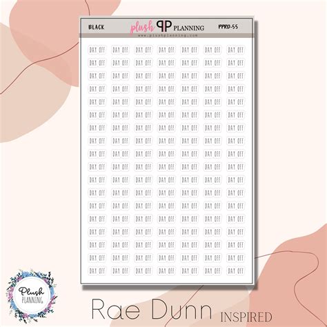 Paper Paper Party Supplies Removable Stickers Plush Planning Rae Dunn