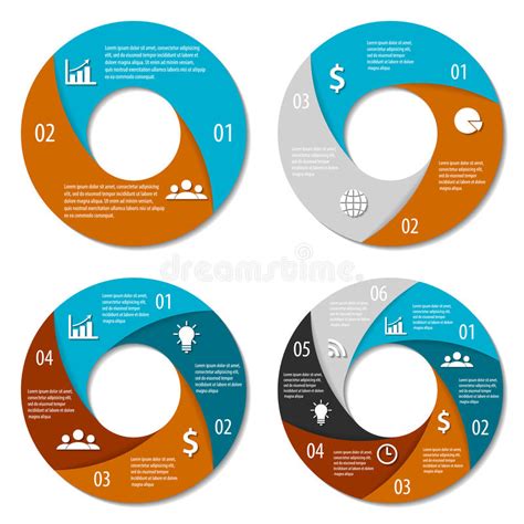 Set Of Round Infographic Diagram Stock Vector Illustration Of Ideas