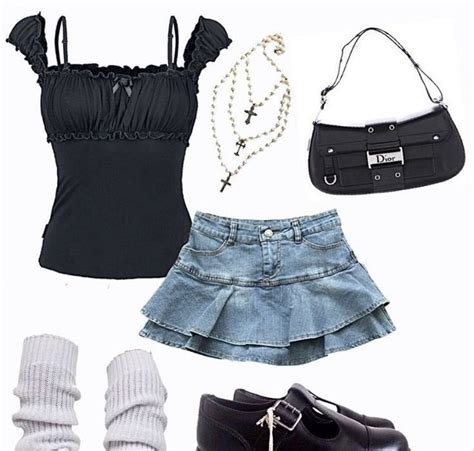 Lana Del Rey Aesthetic Coquette Dollete Outfit Inspiration Blue Jean