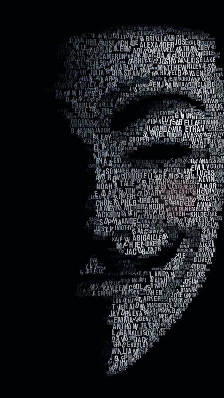 Hacker Mask Black Screen Mask Wallpaper Download Mobcup