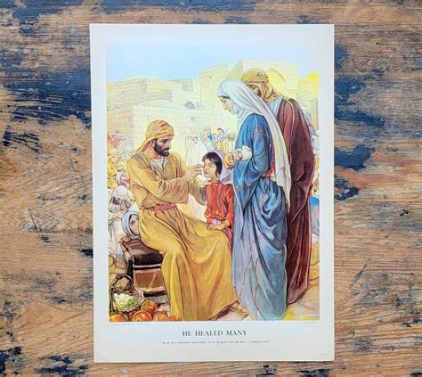 Elsie Anna Wood Illustration Of Jesus Healing Providence Etsy