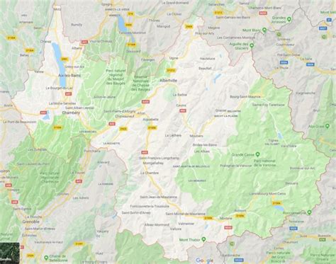 Carte de la Savoie Savoie carte du département 73 villes tourisme