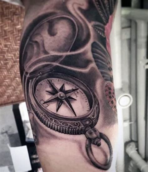 Originally posted at men tattoo. 70 Compass Tattoo Designs For Men - An Exploration Of Ideas