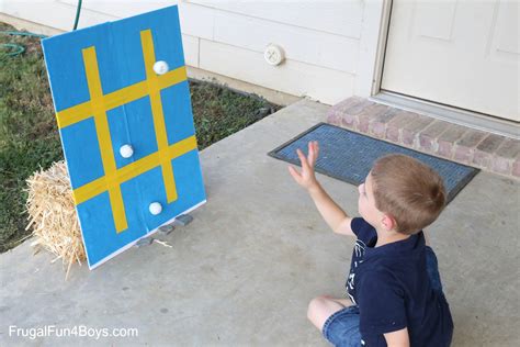 Backyard Carnival Games For Kids Sticky Tic Tac Toe Frugal Fun For