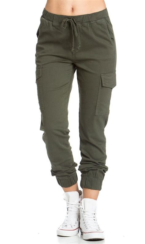 √ army green cargo pants womens space defense