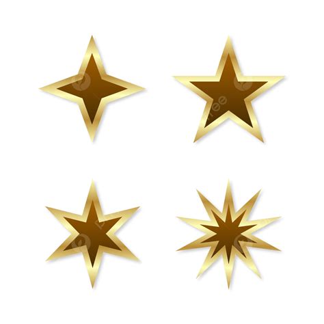 Gambar Vektor Ilustrasi Bintang Sederhana Gradien Emas Emas Bintang