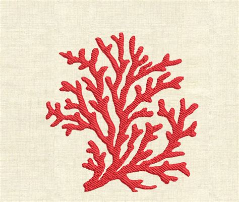 Machine Embroidery Design Coral Reef Corals Summer Beach Etsy