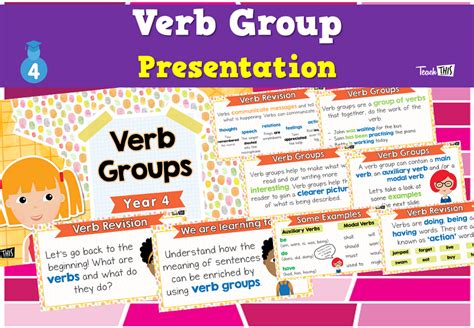 Verb Group Presentation Teacher Resources And Classroom Games