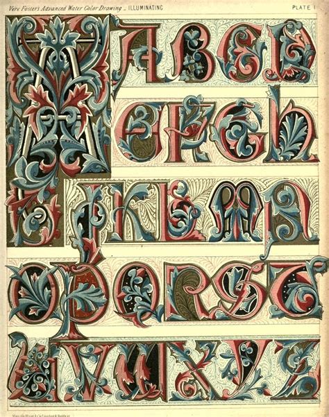Medieval Extinct Font Alphabet Design Lettering Alphabet
