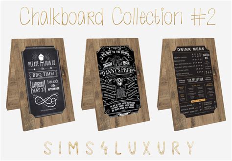 The Sims 4 Alpha Cc Finds — Chalkboard Collection 2