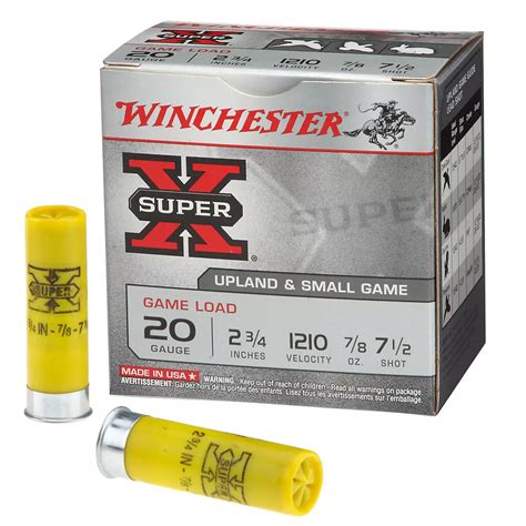 Winchester Super X 20 Gauge Dove And Game Load 75 Shot Shotshells 25