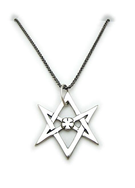 Sterling Silver Unicursal Hexagram Necklace Alythea Arts