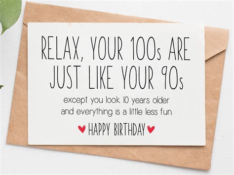 Funny 100th Birthday Card 100th Birthday T For Women Or Etsy