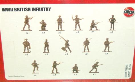 Airfix 172nd Scale British Wwii Infantry Plastic Soldiers Set New Tool