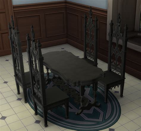 If not, get this pack from miosims. Sims 4 CC's - The Best: Gothic Dining Table and Chair by ...