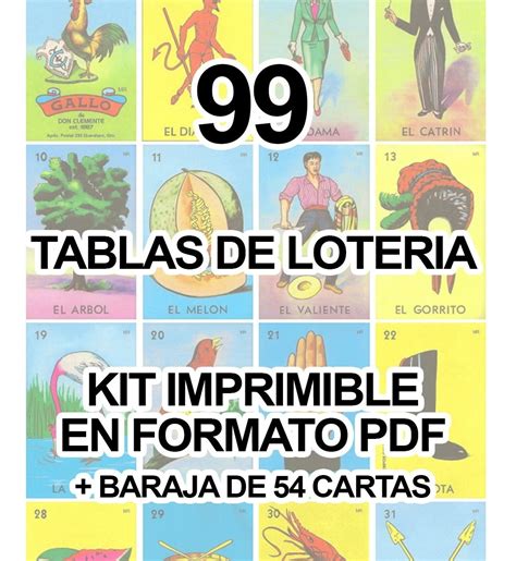 lista 93 foto descargar loteria 54 cartas de la loteria mexicana pdf alta definición completa