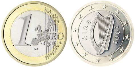 1 Euro Old Map 2002 2006 Ireland Coins