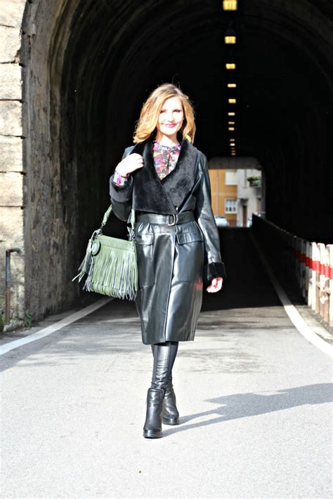 long leather coat and ankle boots made in italy fashion outfit idea leather coat long