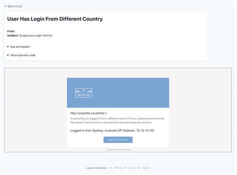 Email Preview For Laravel