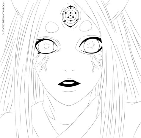 Naruto 681 Kaguya Lineart By Dudnxjc On Deviantart Naruto Drawings