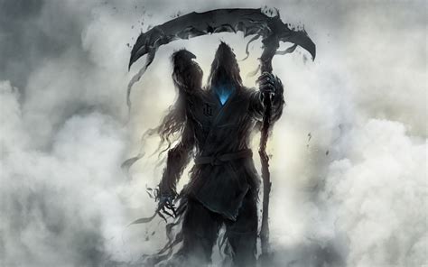 Download 1280x800 Wallpaper Fantasy Grim Reaper Raven