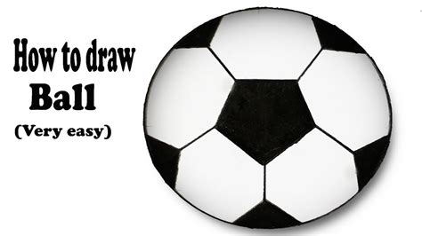 How To Draw A Soccer Ball Step By Stepvery Easy Youtube