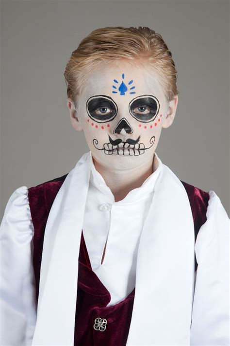 Halloween Male Day Of The Dead Face Paint Disfarces Halloween