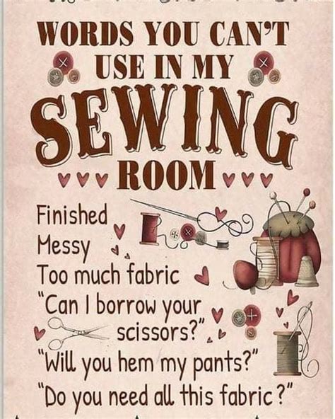 Words You Cant Use In My Sewing Room Sewing Quotes Sewing Humor Sewing Room Decor