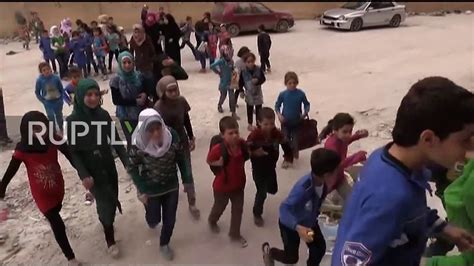 Syria Classes Resume At Newly Opened School In Eastern Aleppo Youtube