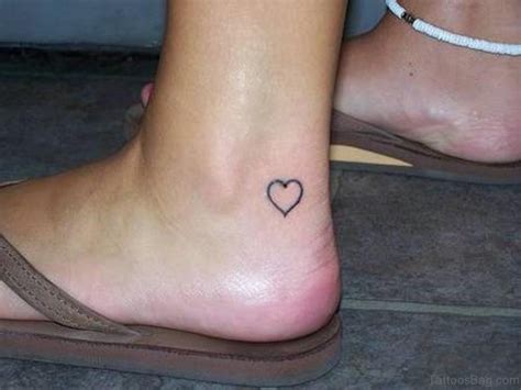 54 Adorable Heart Tattoo On Ankle Tattoo Designs