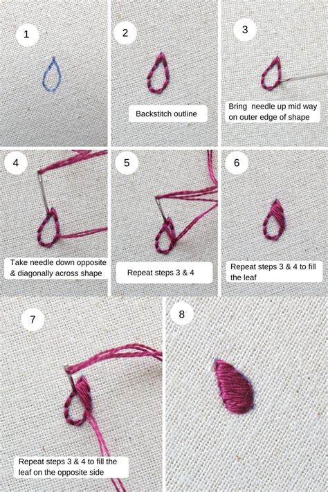 step by step guide for satin stitch hand embroidery tutorial sewing embroidery designs