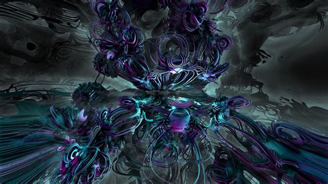 Download Wallpaper 1920x1080 Tangled Structure Fractal